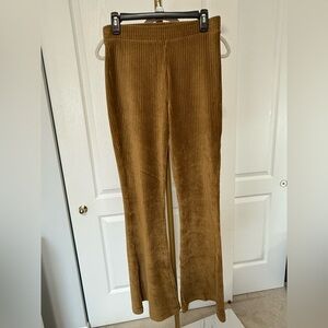 Aerie Brown Corduroy/Velvet Flare Pants